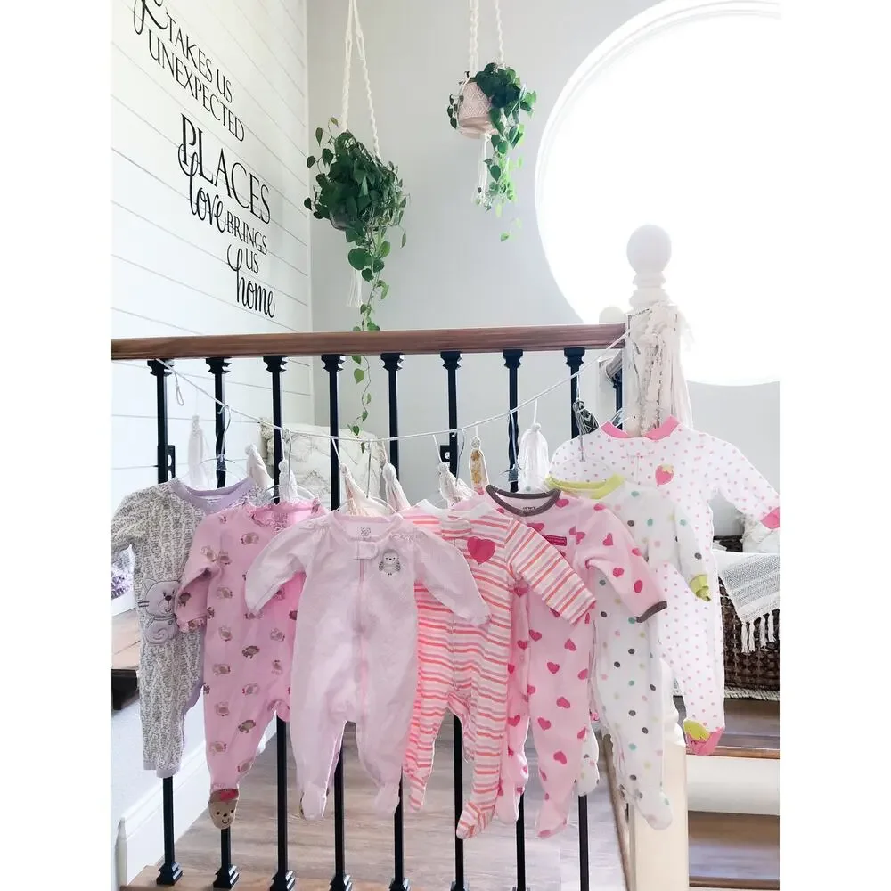 Bulk Lot 7 Footie Pajama Sleepers Darling Prints + Cozy 3-6mths